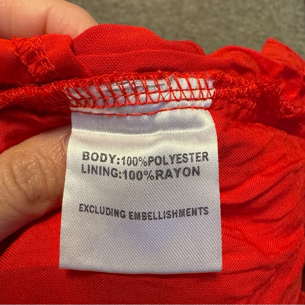 Hello Molly Red One-Shoulder Ruffle Dress NWT - Picture 8 of 9